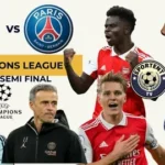 arsenal lock horns with psg in a tmuch anticipated champions league match