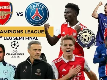 arsenal lock horns with psg in a tmuch anticipated champions league match