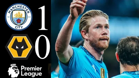 premier league: Manchester City Edge Past Wolves 1-0 to Climb to Third in Champions League Race